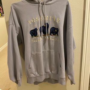Brandy Melville Christy Yosemite oversized hoodie, periwinkle color